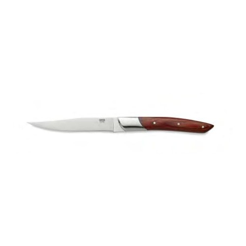 Steakmes lengte 24cm pakkahout rood