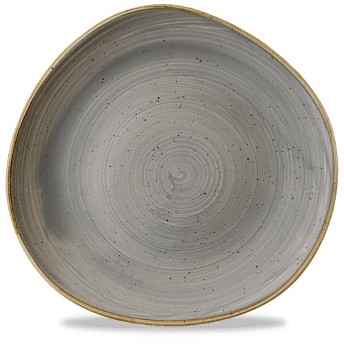 Bord Plat organisch diam. 28,6 cm. Stonecast Peppercorn Grey Churchill