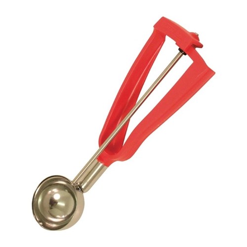 IJsportioneerlepel 1/24ltr. diam. 5,2 cm Bonzer Litegrip roestvrijstaal rood