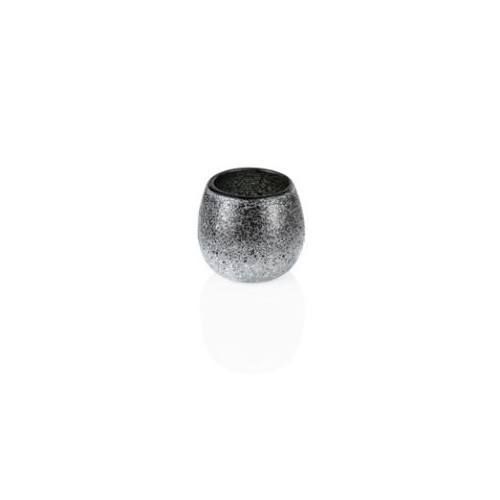Theelichthouder diam. 9,5cm. hgt. 9cm. Frosted Olive glas
