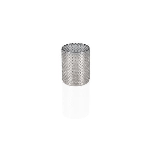 Theelichthouder diam. 8cm. hgt. 10cm. Nubs Metallic Cylinder glas