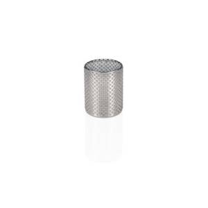 Tealight holder diam. 8cm. hgt. 10cm. Nubs Metallic Cylinder glass