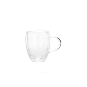 Verres à thé avec anse, contenance 35 cl, diamètre 11,5 cm (lot de 2), en verre borosilicate
