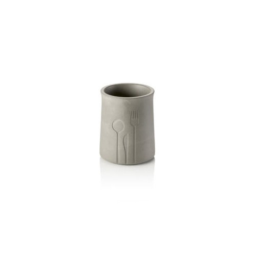 Bestekbeker diam. 11cm. hgt. 14,5cm. mare betonlook