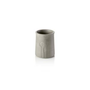 Bestekbeker diam. 11cm. hgt. 14,5cm. mare betonlook