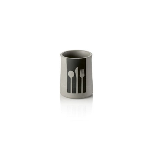Bestekbeker diam. 11cm. hgt. 14,5cm. nero zwart