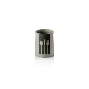 Bestekbeker diam. 11cm. hgt. 14,5cm. nero zwart