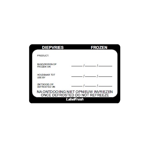 LabelFresh Warning - 500 labels - Diepvries