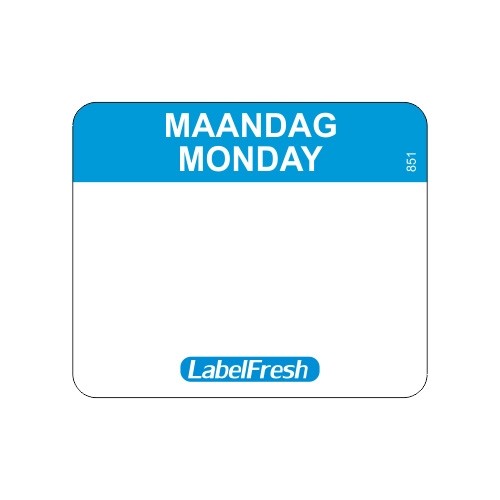 LabelFresh Easy - 500 labels - maandag/monday