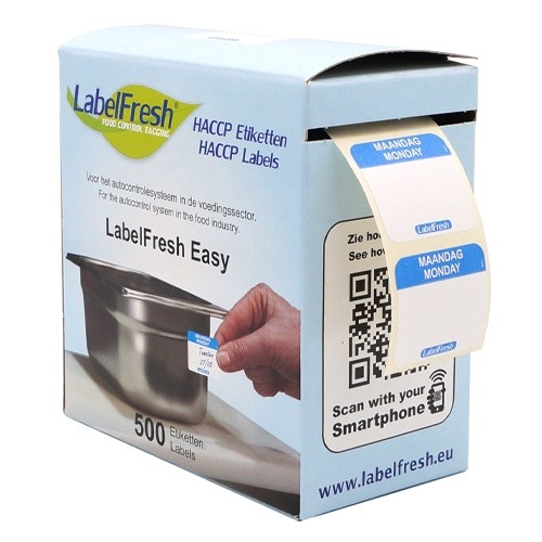 LabelFresh Easy - 500 labels - maandag/monday