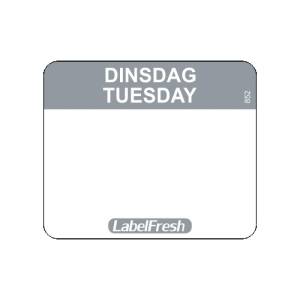 LabelFresh Easy - 500 labels - dinsdag/tuesday