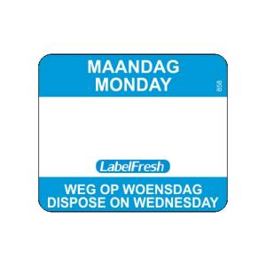 LabelFresh Easy - 500 labels - maandag/monday -  weg op