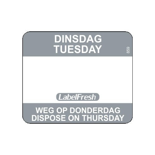 LabelFresh Easy - 500 labels - dinsdag/tuesday - weg op
