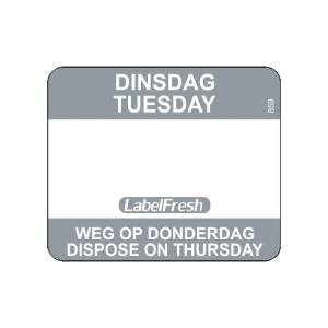 LabelFresh Easy - 500 labels - dinsdag/tuesday - weg op