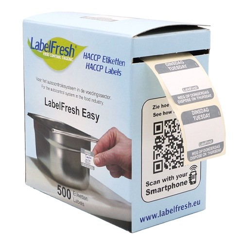 LabelFresh Easy - 500 labels - dinsdag/tuesday - weg op