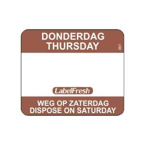 LabelFresh Easy - 500 labels - donderdag/thursday - weg op