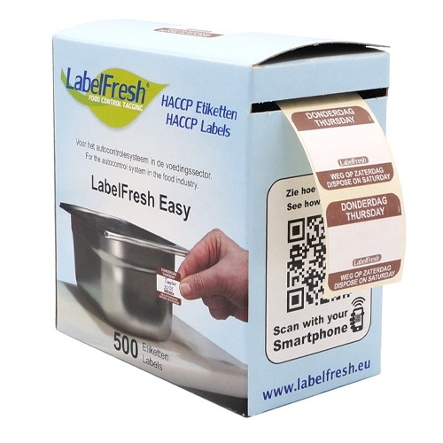 LabelFresh Easy - 500 labels - donderdag/thursday - weg op