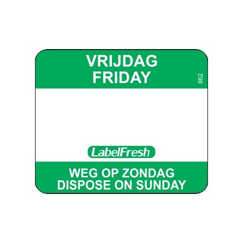 LabelFresh Easy - 500 labels - vrijdag/friday - weg op