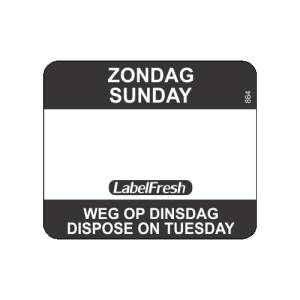 LabelFresh Easy - 500 labels - zondag/sunday - weg op
