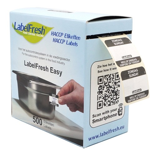 LabelFresh Easy - 500 labels - zondag/sunday - weg op