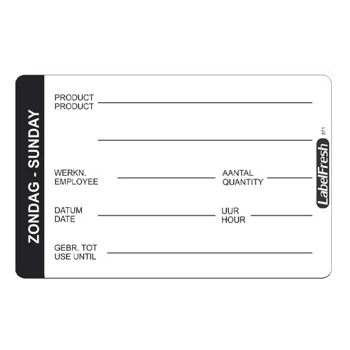 LabelFresh Pro - 500 labels - zondag/sunday