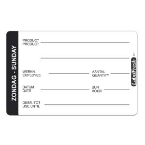 LabelFresh Pro - 500 labels - zondag/sunday