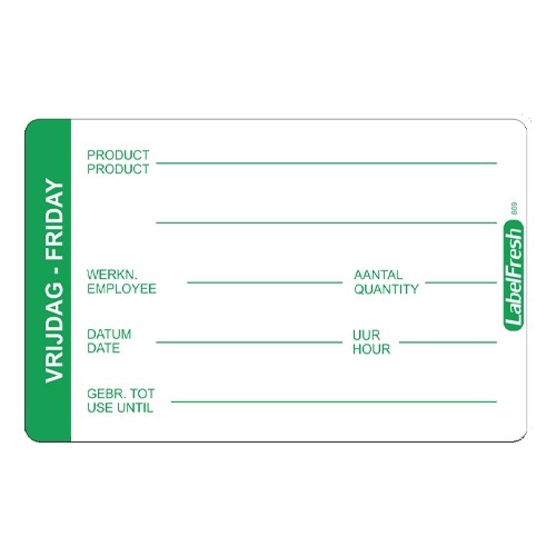 LabelFresh Pro - 500 labels - vrijdag/friday