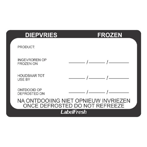 LabelFresh Warning - 500 labels - Diepvries