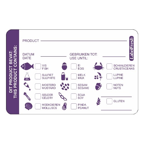 LabelFresh Warning - 500 labels - Allergenen