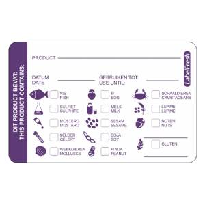 LabelFresh Warning - 500 labels - Allergenen