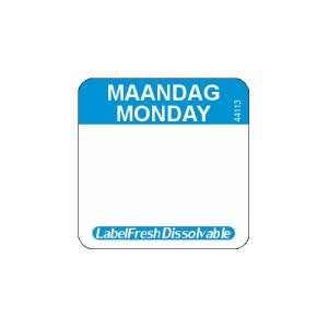 Labelfresh Leichtlöslich - 500 Etiketten - Montag/Montag
