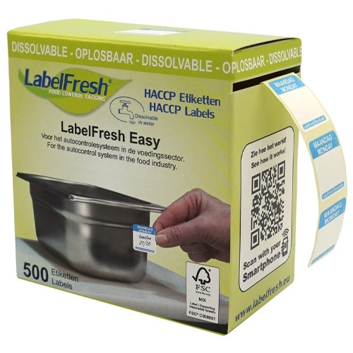 Labelfresh Easy Oplosbaar - 500 labels - maandag/monday