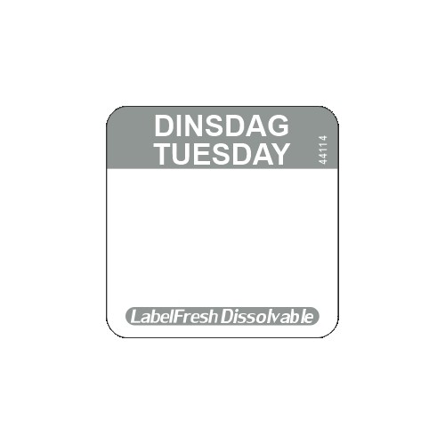 Labelfresh Easy Oplosbaar - 500 labels - dinsdag/tuesday