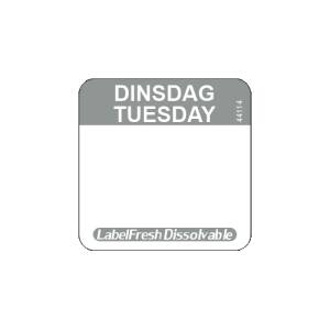 Labelfresh Easy Oplosbaar - 500 labels - dinsdag/tuesday