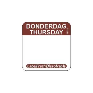 Labelfresh Easy Oplosbaar - 500 labels - donderdag/thursday