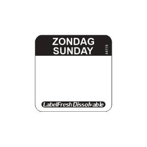 Labelfresh Easy Oplosbaar - 500 labels - zondag/Sunday