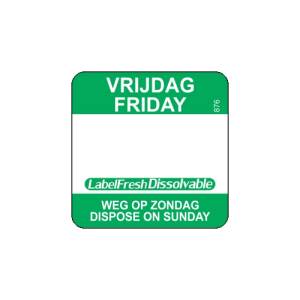 Labelfresh Easy Oplosbaar - 500 labels - vrijdag/friday -  weg op