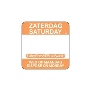 Labelfresh Easy Oplosbaar - 500 labels - zaterdag/saturday -  weg op