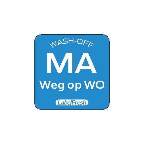 Labelfresh 500 labels - Wash-off - Maandag NL - met weg op