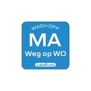 Labelfresh 500 labels - Wash-off - Maandag NL - met weg op