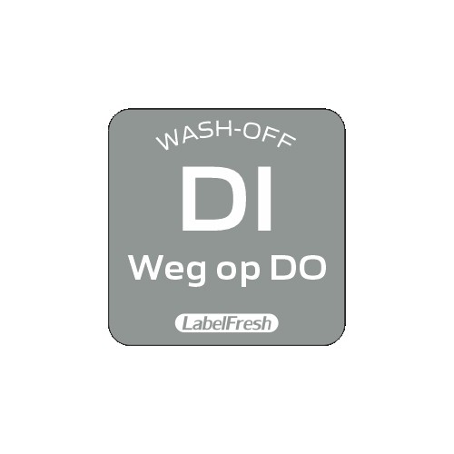 Labelfresh 500 labels - Wash-off - Dinsdag NL - met weg op