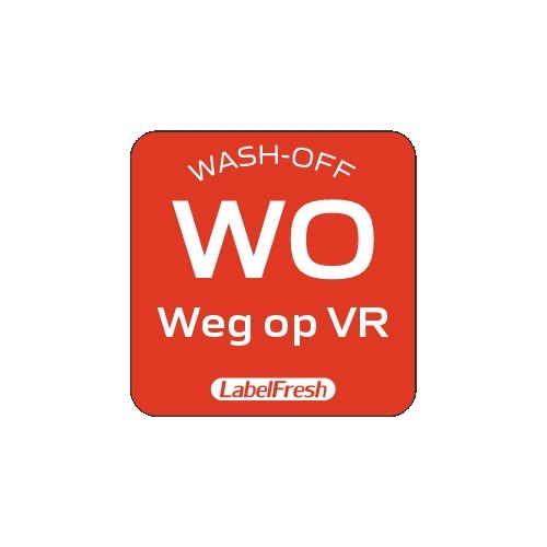 Labelfresh 500 labels - Wash-off - Woensdag NL - met weg op