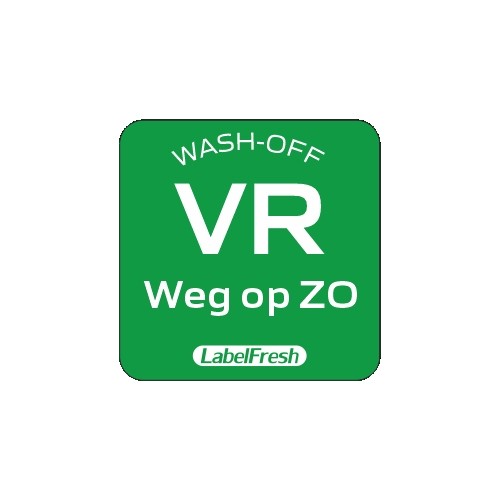 Labelfresh 500 labels - Wash-off - Vrijdag NL - met weg op