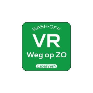 Labelfresh 500 labels - Wash-off - Vrijdag NL - met weg op