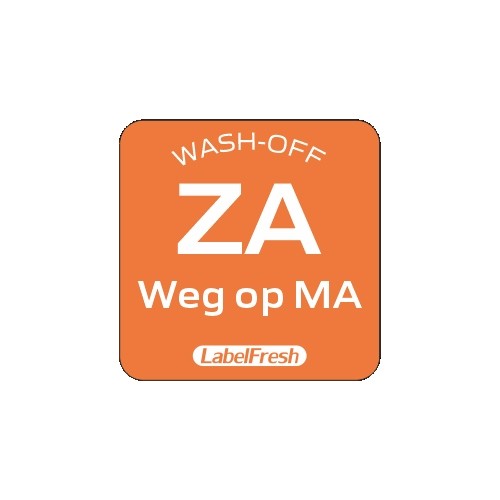Labelfresh 500 labels - Wash-off - Zaterdag NL - met weg op