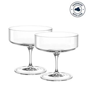 Champagnerglas-Set, 2 Stielgläser, Fassungsvermögen 32 cl. Brasso Leonardo