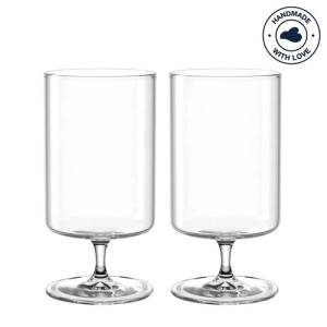 Ensemble de 2 verres à vin à pied, contenance 35 cl. Brasso Leonardo