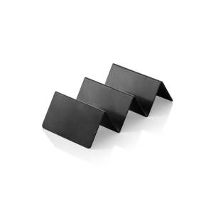 Beleginzet 2/vaks afm. 21x10x5cm zwart roestvrijstaal