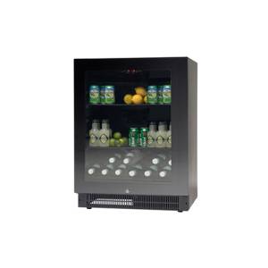 Koelkast met glazen deur M 95 afm. 595x562x820mm. 230v/100w zwart Nordcap