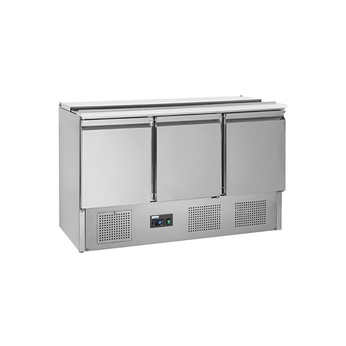 Saladiere 3 deurs SL 3T afm. 1365x700x877mm. 230v/240w Nordcap 